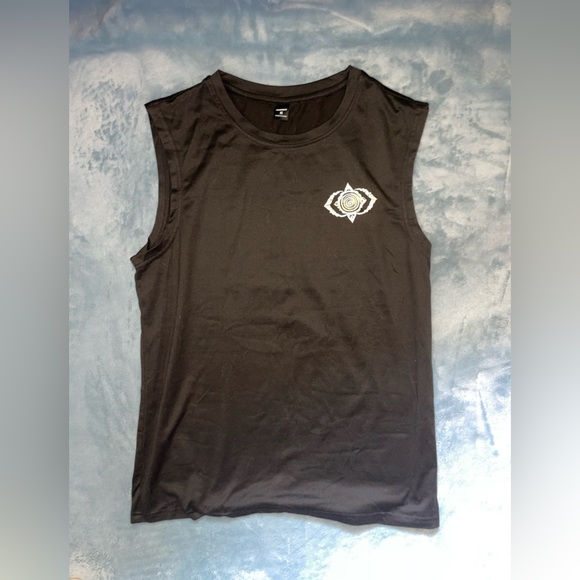 SHEIN Black Sleeveless Top with White Logo - Picture 1 of 3